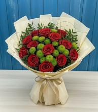 Букет цветов из:  Розы и Хризантемы в Весьегонске